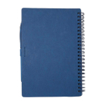 Carnet réutilisable à couverture rigide avec stylo, encre noire couleur bleu marine deuxième vue arrière