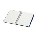 Carnet réutilisable à couverture rigide avec stylo, encre noire couleur bleu marine deuxième vue