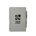Carnet réutilisable à couverture rigide avec stylo, encre noire avec zone d'impression