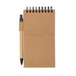Bloc de notes adhésives jaune et multicolore avec stylo couleur naturel deuxième vue arrière