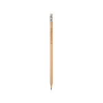 Crayon en bois de peuplier avec gomme et mine en graphite avec zone d'impression