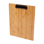 Porte-bloc durable en bambou avec clip intégré pour fixation couleur naturel deuxième vue