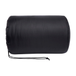 Plaid à carreaux en peluche avec sac de transport 200 g/m² couleur noir deuxième vue frontale