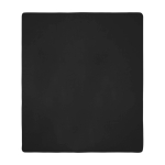 Plaid à carreaux en peluche avec sac de transport 200 g/m² couleur noir troisième vue frontale