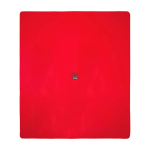 Plaid à carreaux en peluche avec sac de transport 200 g/m² couleur rouge