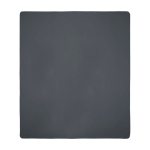 Plaid à carreaux en peluche avec sac de transport 200 g/m² couleur gris troisième vue frontale
