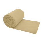 Plaid à carreaux en peluche avec sac de transport 200 g/m² couleur beige deuxième vue
