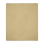 Plaid à carreaux en peluche avec sac de transport 200 g/m² couleur beige troisième vue frontale