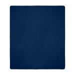 Plaid à carreaux en peluche avec sac de transport 200 g/m² couleur bleu marine troisième vue frontale