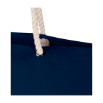 Sac de plage en coton recyclé avec anses en corde 270 g/m² couleur bleu marine vue détail 1