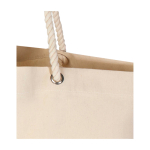 Sac de plage en coton recyclé avec anses en corde 270 g/m² couleur naturel vue détail 1