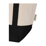 Sac multiusage en coton recyclé avec doubles anses 320 g/m² couleur noir vue détail 1