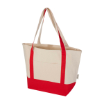 Sac multiusage en coton recyclé avec doubles anses 320 g/m² couleur rouge