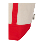 Sac multiusage en coton recyclé avec doubles anses 320 g/m² couleur rouge vue détail 1