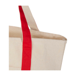 Sac multiusage en coton recyclé avec doubles anses 320 g/m² couleur rouge vue détail 2