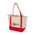 Sac multiusage en coton recyclé avec doubles anses 320 g/m² couleur rouge vue impression transfert