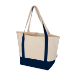 Sac multiusage en coton recyclé avec doubles anses 320 g/m² couleur bleu marine