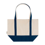 Sac multiusage en coton recyclé avec doubles anses 320 g/m² couleur bleu marine deuxième vue arrière