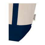 Sac multiusage en coton recyclé avec doubles anses 320 g/m² couleur bleu marine vue détail 1