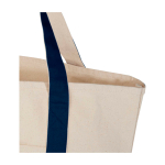 Sac multiusage en coton recyclé avec doubles anses 320 g/m² couleur bleu marine vue détail 2