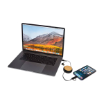 Câble rétractable charge rapide 5 en 1 et synchronisation des données couleur noir quatrième vue