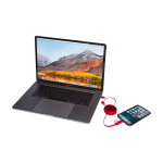 Câble rétractable synchronisation des données plastique et aluminium couleur rouge quatrième vue