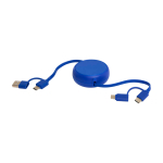 Câble rétractable synchronisation des données plastique et aluminium couleur bleu roi cinquième vue
