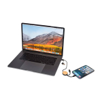 Câble de synchronisation des données et de charge rapide en bambou 27W couleur noir quatrième vue