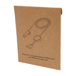 Câble de charge plastique recyclé et aluminium synchronisation 5 en 1 couleur bleu roi deuxième vue avec boîte