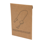 Câble de charge rapide en plastique recyclé synchronisation 5 en 1 couleur noir deuxième vue avec boîte