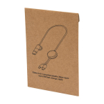 Câble de charge rapide en plastique recyclé synchronisation 5 en 1 couleur blanc deuxième vue avec boîte
