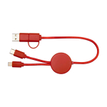 Câble de charge rapide en plastique recyclé synchronisation 5 en 1 deuxième vue arrière