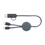 Câble de charge rapide en plastique recyclé synchronisation 5 en 1 deuxième vue arrière