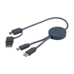 Câble de charge rapide en plastique recyclé synchronisation 5 en 1 troisième vue