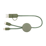 Câble de charge rapide en plastique recyclé synchronisation 5 en 1 deuxième vue arrière