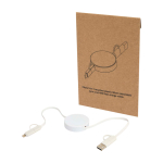 Câble en plastique recyclé charge rapide et synchronisation 5 en 1 couleur blanc