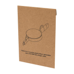 Câble en plastique recyclé charge rapide et synchronisation 5 en 1 couleur blanc deuxième vue avec boîte