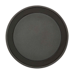 Base de charge sans fil avec câble 2 en 1 en plastique recyclé 15W couleur noir deuxième vue frontale