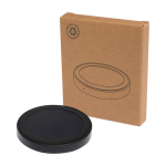 Base de charge sans fil avec câble 2 en 1 en plastique recyclé 15W couleur noir troisième vue
