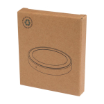 Base de charge sans fil avec câble 2 en 1 en plastique recyclé 15W couleur noir deuxième vue avec boîte
