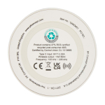 Base de charge sans fil avec câble 2 en 1 en plastique recyclé 15W couleur blanc deuxième vue arrière