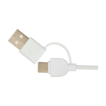 Base de charge sans fil avec câble 2 en 1 en plastique recyclé 15W couleur blanc vue détail 1
