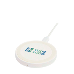 Base de charge sans fil avec câble 2 en 1 en plastique recyclé 15W avec zone d'impression