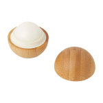 Baume à lèvres parfum vanille avec boîtier en bambou FPS 15 couleur bois deuxième vue