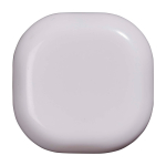 Baume à lèvres à la vanille avec boîtier carré en plastique FPS 15 couleur blanc deuxième vue frontale