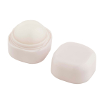 Baume à lèvres à la vanille avec boîtier carré en plastique FPS 15 couleur blanc