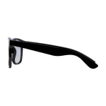 Lunettes en plastique recyclé avec verres en acrylique couleur noir vue latérale