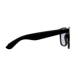 Lunettes en plastique recyclé avec verres en acrylique couleur noir deuxième vue latérale