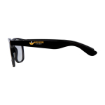 Lunettes en plastique recyclé avec verres en acrylique couleur noir vue avec impression sérigraphique