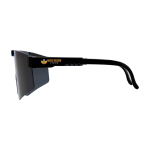 Lunettes de soleil sport facilement adaptables et élégantes couleur noir vue avec impression sérigraphique